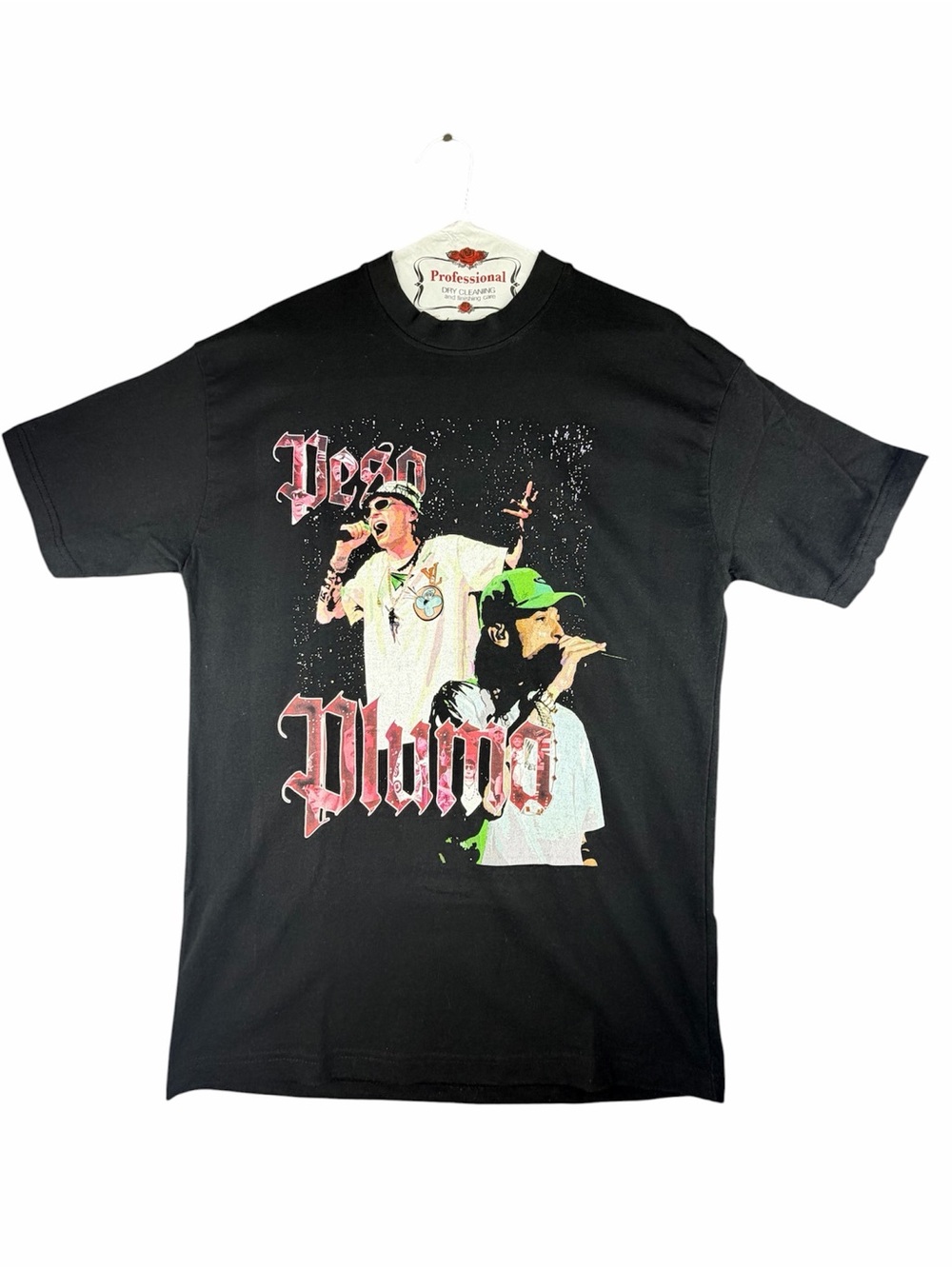 Peso Pluma Men’s Small Vintage 90’s Style Artwork T-Shirt Black Mulicolor S
